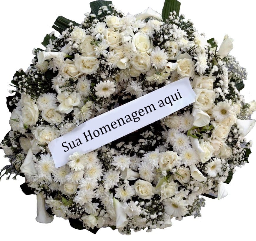 Floricultura Coroa de Flores Splendor Branca Velório